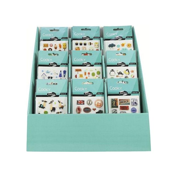 Stickers Maildor Cooky Vacaciones Verano Expositor De 90