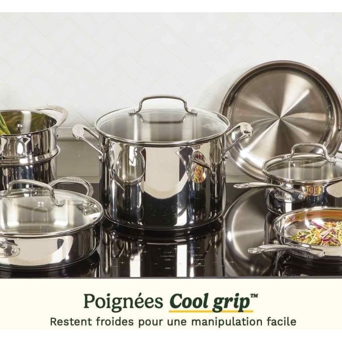 Juego de utensilios de cocina - Apto para todo tipo de cocinas, incluidas las de inducción - CUISINART - 77-11G - Acero inoxidable - 11 piezas 4