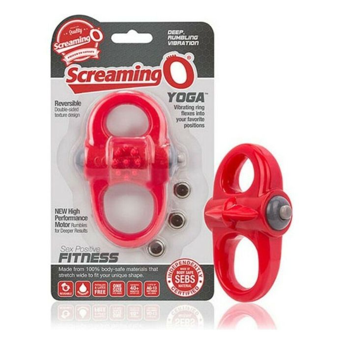 Anillo Vibrador para el Pene The Screaming O Yoga Rojo 1