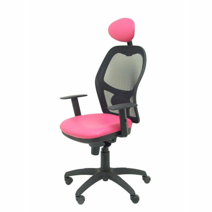 Silla de Oficina con Cabecero Jorquera malla Piqueras y Crespo SNSPRSC Rosa 2