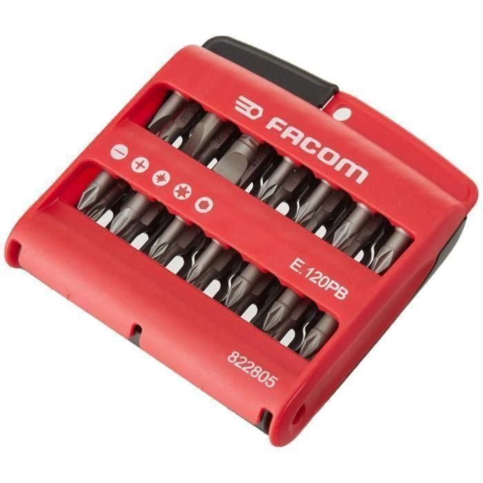 Facom Estuche de 28 Puntas de Atornillar + Porta Puntas. Kit de Puntas Fente, Pozidriv, Phillips, Torx y Hexagonal. Compacto y Resistente. 1 Facom Estuche de 28 Puntas de Atornillar + Porta Puntas. Kit de Puntas Fente, Pozidriv, Phillips, Torx y Hexagonal. Compacto y Resistente. 1
