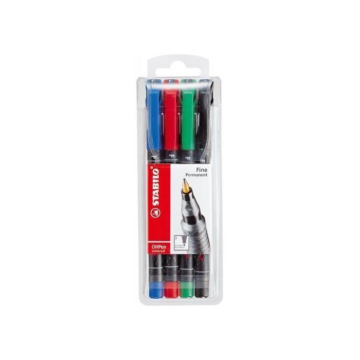 Stabilo Rotuladores Permanentes Ohpen Universal Punta Fina C-Surtidos Estuche 4 Ud Stabilo Rotuladores Permanentes Ohpen Universal Punta Fina C-Surtidos Estuche 4 Ud