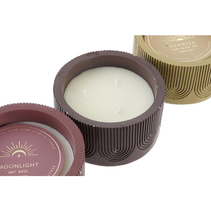 DKD Home Decor Vela Urban Perfumada 5% Cera y Cerámica 310 gr Colores Surtidos 15x15x10cm Set 6 Unidades 2 DKD Home Decor Vela Urban Perfumada 5% Cera y Cerámica 310 gr Colores Surtidos 15x15x10cm Set 6 Unidades 2