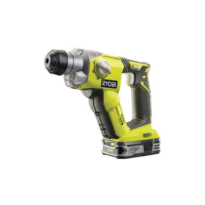 RYOBI R18SDS - 125S - Taladro percutor 18V 1.3J - SDS + 1 x 2.5 Ah 1 RYOBI R18SDS - 125S - Taladro percutor 18V 1.3J - SDS + 1 x 2.5 Ah 1