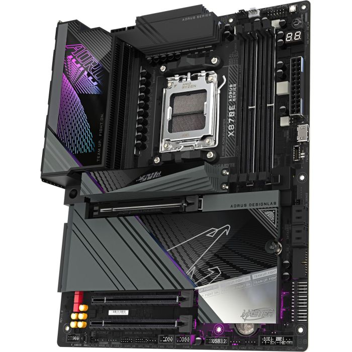 Gigabyte GA-X870E AORUS MASTER ATX Placa Base Socket AM5 para CPUs AMD Ryzen 9000, DDR5 8600MHz OC, Wi-Fi 7, LAN 5GbE, USB 4 3 Gigabyte GA-X870E AORUS MASTER ATX Placa Base Socket AM5 para CPUs AMD Ryzen 9000, DDR5 8600MHz OC, Wi-Fi 7, LAN 5GbE, USB 4 3