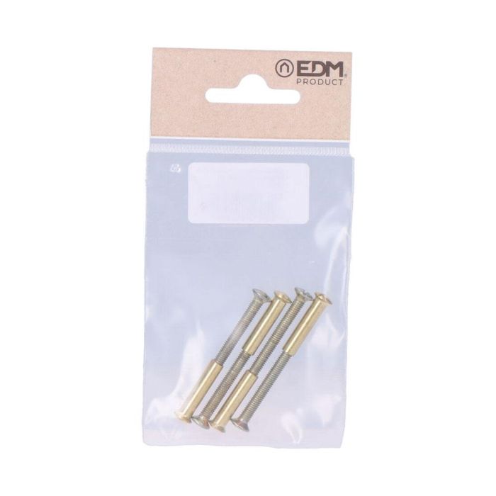 Edm Tornillos ensamble latón 5,5 cm Bolsa 4 unidades Dorado 1