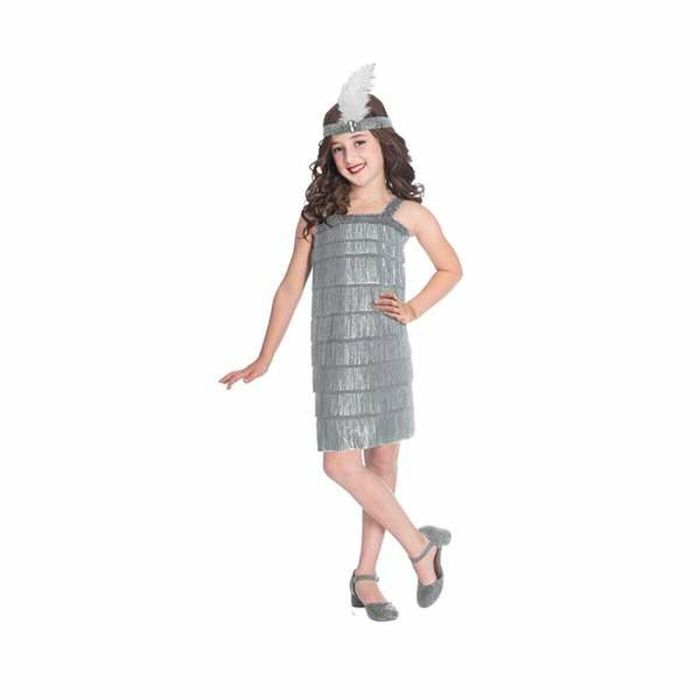 Disfraz para Niños Silver Flapper 10-12 Años Plateado (2 Piezas)