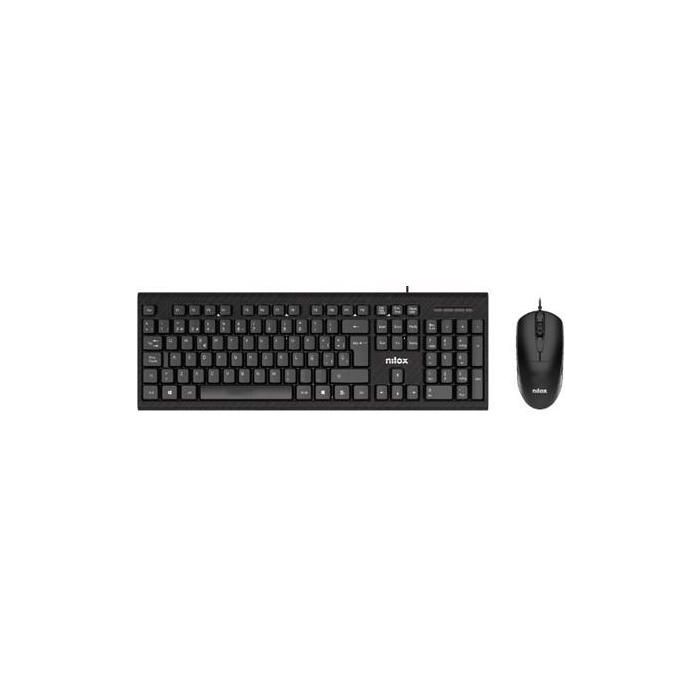 Nilox Combo Teclado + Ratón Cable Usb Negro Nilox Combo Teclado + Ratón Cable Usb Negro