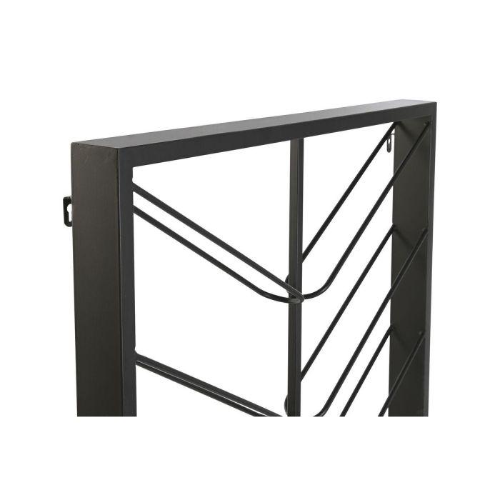 DKD Home Decor Botellero Loft de Pared para 16 Botellas - Estantería de Metal Negro 160x70x6 cm 5
