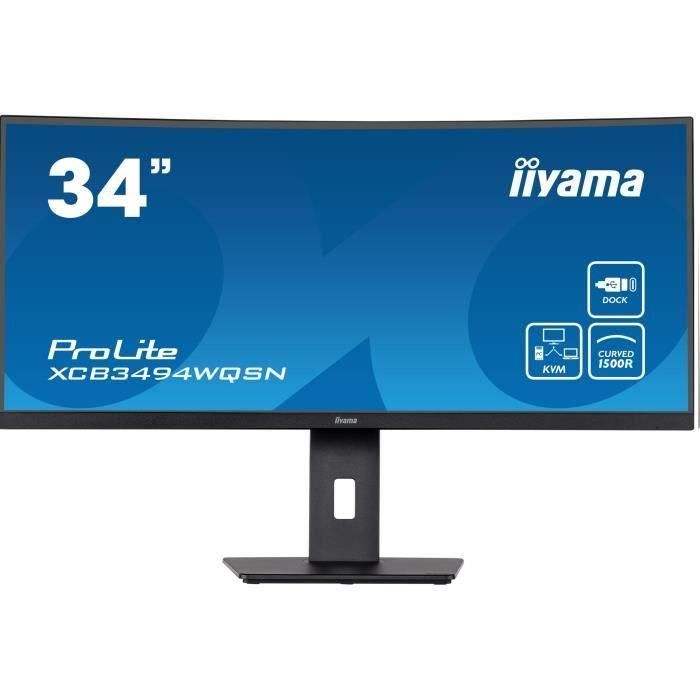 Iiyama Prolite Xcb3494Wqsn-B5 Led Display 86,4 Cm (34") 3440 X 1440 Pixeles Ultrawide Quad Hd Negro 1 Iiyama Prolite Xcb3494Wqsn-B5 Led Display 86,4 Cm (34") 3440 X 1440 Pixeles Ultrawide Quad Hd Negro 1