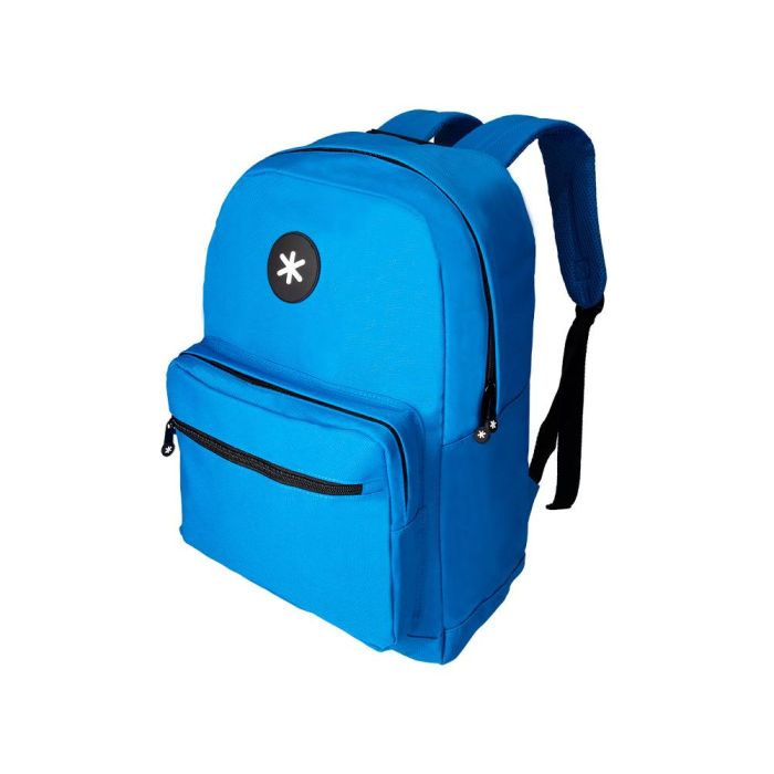 Cartera Antartik Mochila Con Asa Y Bolsillo Frontal Concremallera Color Azul 320x140x430 mm 5