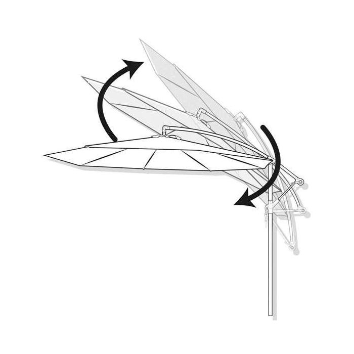 Parasol Aktive Roma 300 x 245 x 300 cm Crema Ø 4,8 cm Aluminio 2 Parasol Aktive Roma 300 x 245 x 300 cm Crema Ø 4,8 cm Aluminio 2