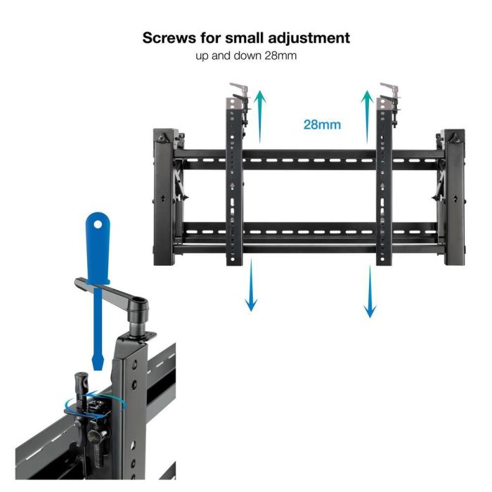 Tooq Soporte Pared Vesa para Pantallas de 45 a 70 Pulgadas, Negro, Ajustable, Hasta 70 kg 6 Tooq Soporte Pared Vesa para Pantallas de 45 a 70 Pulgadas, Negro, Ajustable, Hasta 70 kg 6