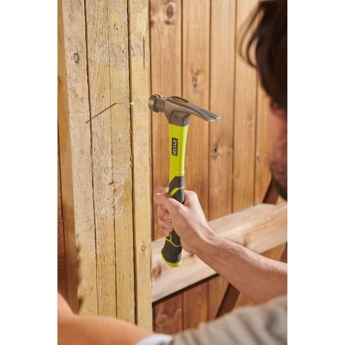 Ryobi AAABC79840 Martillo de carpintero 450 g para trabajo con madera y clavado preciso 4