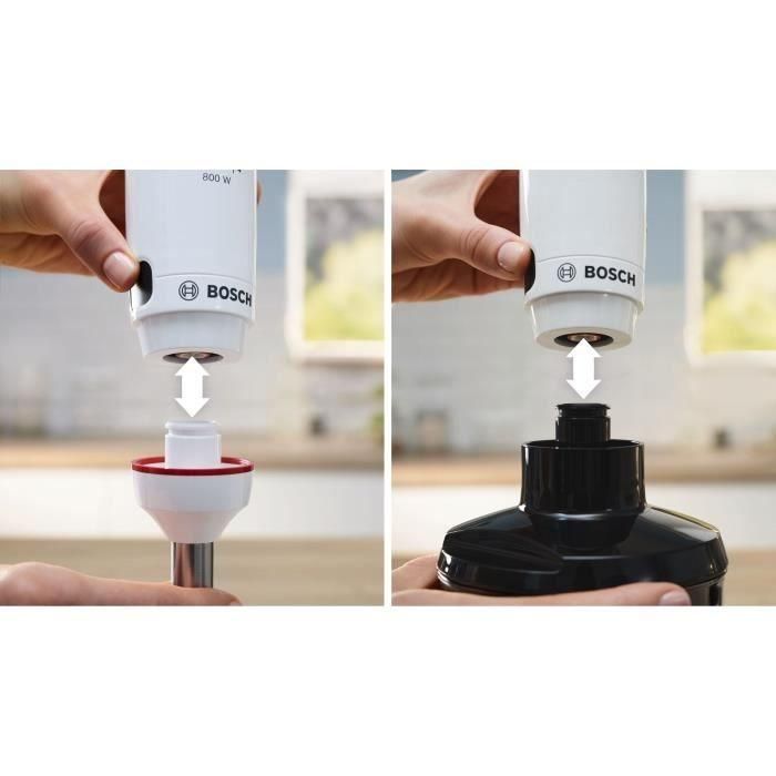 Batidora de mano - BOSCH - MSM4W410 ErgoMaster - Motor 800W - 4 cuchillas QuattroBlade - Palanca de velocidad del gatillo + turbo 5 Batidora de mano - BOSCH - MSM4W410 ErgoMaster - Motor 800W - 4 cuchillas QuattroBlade - Palanca de velocidad del gatillo + turbo 5