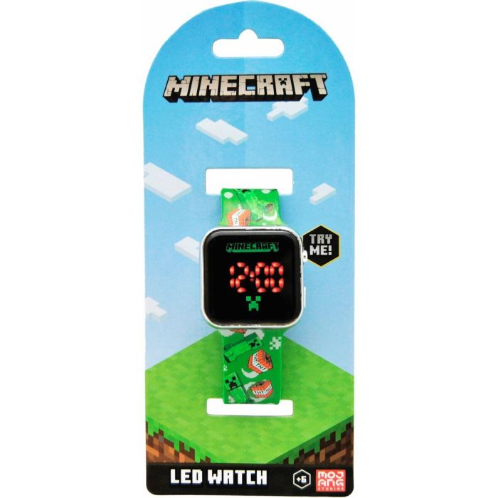 Minecraft Reloj LED para Niños con Luz y Funciones de 3.5cm - Incluye Pilas LR41, Fabricado en Plástico (Edad Mínima 3 Años) 5 Minecraft Reloj LED para Niños con Luz y Funciones de 3.5cm - Incluye Pilas LR41, Fabricado en Plástico (Edad Mínima 3 Años) 5