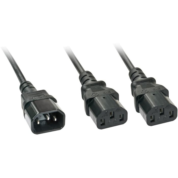 Lindy Cable Divisor IEC 2m IEC C14 a 2 x IEC C13 para Alimentación de PC, Impresoras, Monitores, Audio y Amplificadores 0 Lindy Cable Divisor IEC 2m IEC C14 a 2 x IEC C13 para Alimentación de PC, Impresoras, Monitores, Audio y Amplificadores 0
