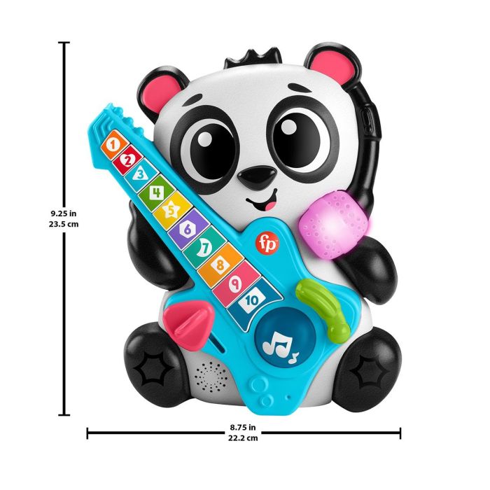 Oso panda fisher-price con guitarra. aprende los números y formas con luces y sonidos. 4