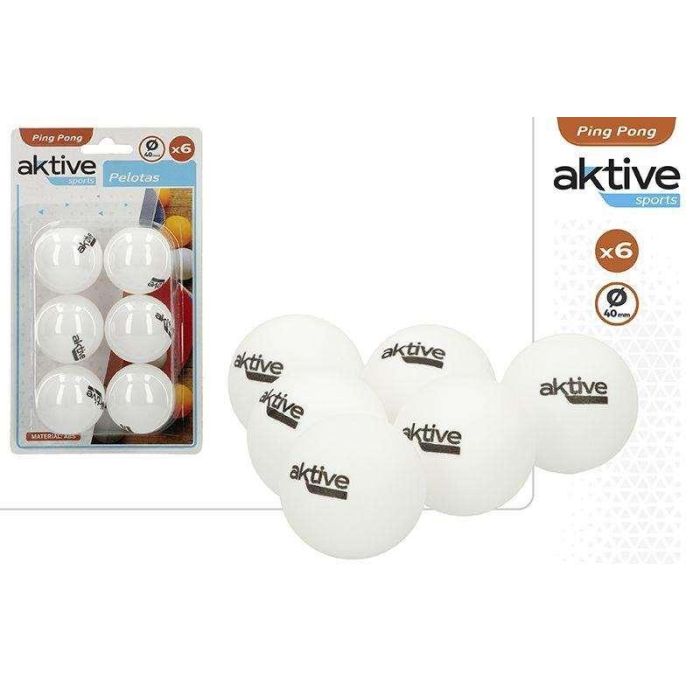 Aktive Sports Pelotas Ping Pong en Blister 6 Unidades 1