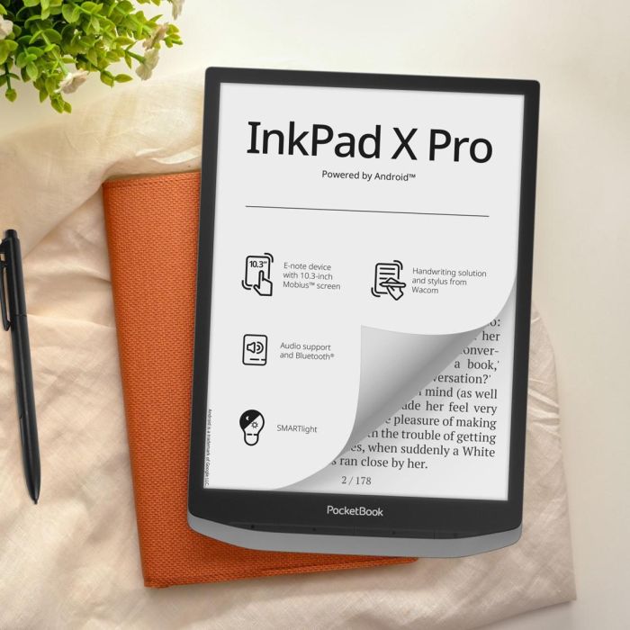 Pocketbook Inkpad X Pro Ereader - Pantalla 10.3 pulgadas E Ink, Lápiz Óptico Wacom, Android 8.1, 32GB 7