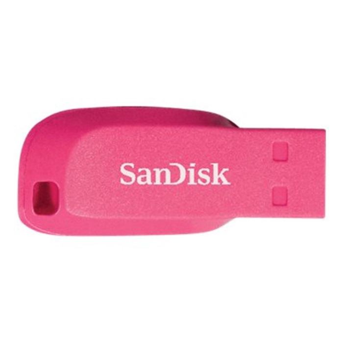 Sandisk Memoria USB 2.0 Cruzer Blade 16GB, Diseño Compacto, Rosa Eléctrico, Cifrado AES 128 bits