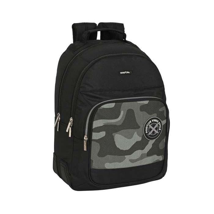 Mochila Escolar Safta Stone Negro 32 x 42 x 15 cm 3