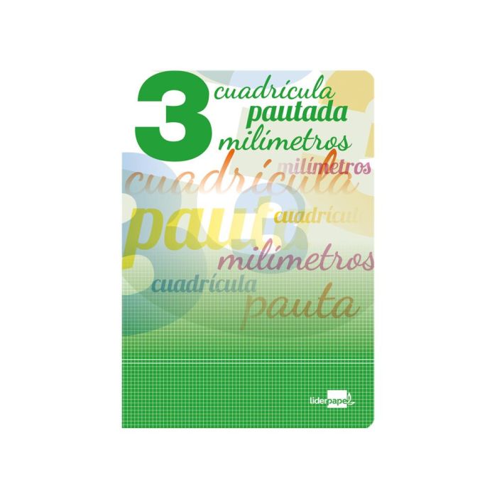 Libreta Liderpapel Pautaguia Tapa Cartoncillo 32 Hojas Din A5 70 gr Cuadriculado Pautado 3 mm Con Margen 1