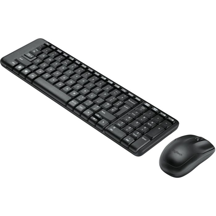 Logitech MK220 Combo Teclado y Ratón Inalámbrico Compacto 2.4 GHz con Receptor USB Unifying Batería Larga Duración para Windows PC/Laptop 2