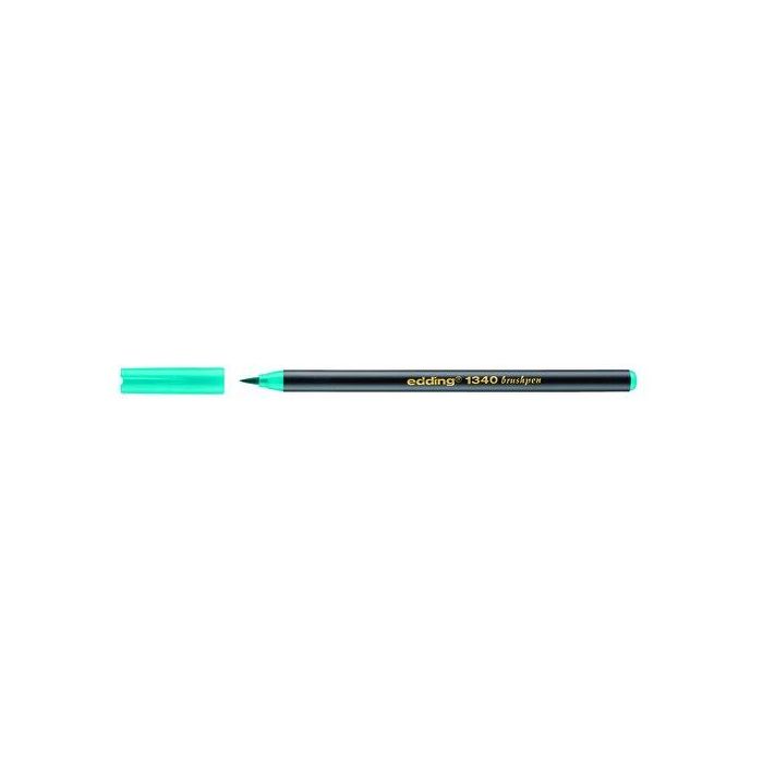 Rotulador Fibra Edding 1340 Brushpen Turquesa 10 unidades