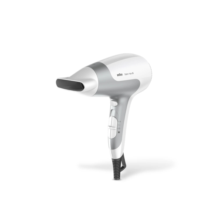 Braun HD580 secador 2500 W Plata, Blanco Braun HD580 secador 2500 W Plata, Blanco
