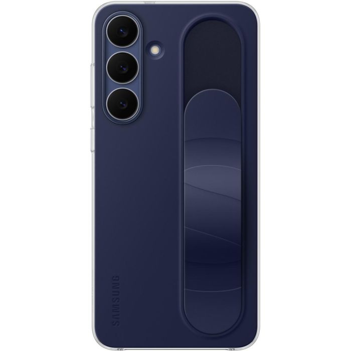 Samsung Standing Grip Cover para Galaxy S25 FE, Funda de Silicona Antiamarilleamiento con Agarre, Azul Marino 2 Samsung Standing Grip Cover para Galaxy S25 FE, Funda de Silicona Antiamarilleamiento con Agarre, Azul Marino 2
