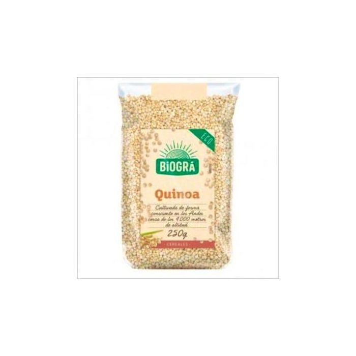 BIOGRA Quinoa en Grano Bio 250g - Superalimento Vegano Rico en Proteínas Vegetales y Fibra Alimentaria