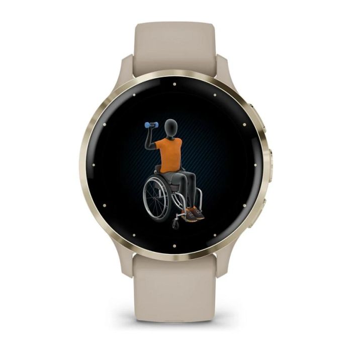 Garmin Venu 3S french gray/softgold Reloj Inteligente con GPS y Monitor de Actividad AMOLED Pantalla Táctil 1.2" Unisex Sumergible 5