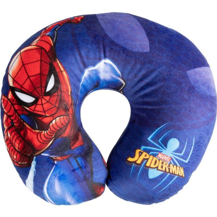 Marvel CZ10260 Almohada de Viaje Spiderman de Poliéster con Relleno de Perlas de Poliestireno, para Niños y Adultos, Certificada UE Marvel CZ10260 Almohada de Viaje Spiderman de Poliéster con Relleno de Perlas de Poliestireno, para Niños y Adultos, Certificada UE