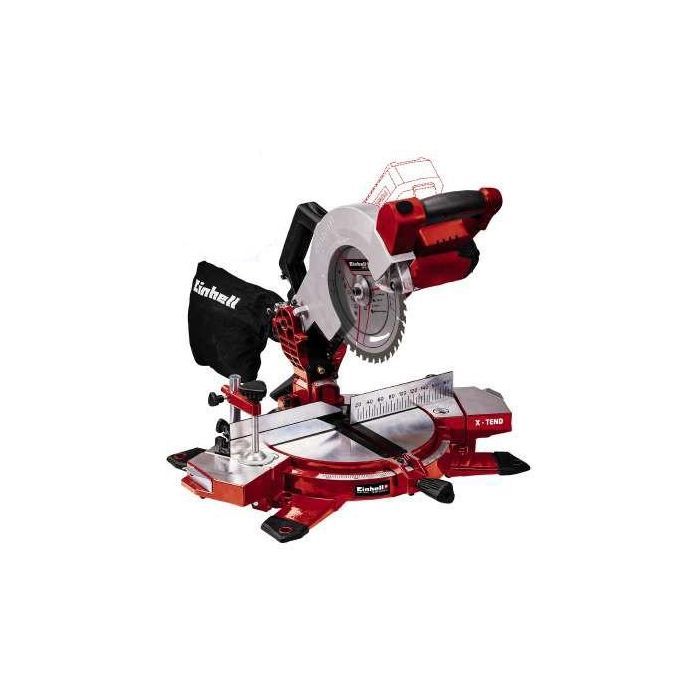 Einhell TE-MS 18/210 Li Solo Sierra Ingletadora a Batería, Disco 21 cm, 3000 RPM, Ión de Litio
