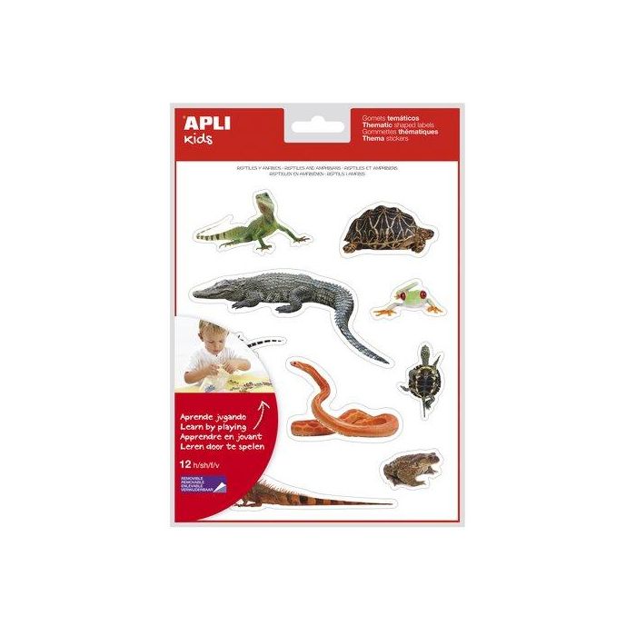 Gomets Apli Bolsa 12H Removibles Reptiles Y Anfibios (17633) 5 unidades