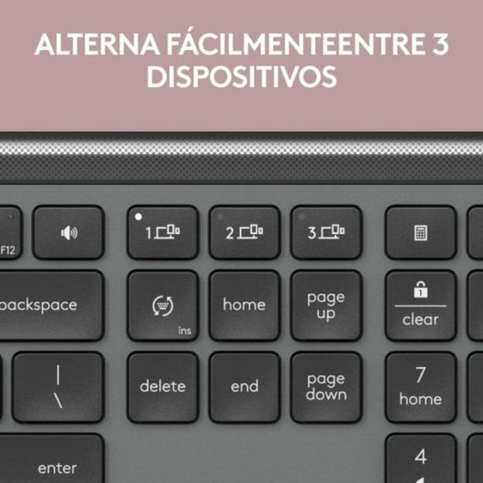 Teclado Logitech Gris Qwerty Español QWERTY 3