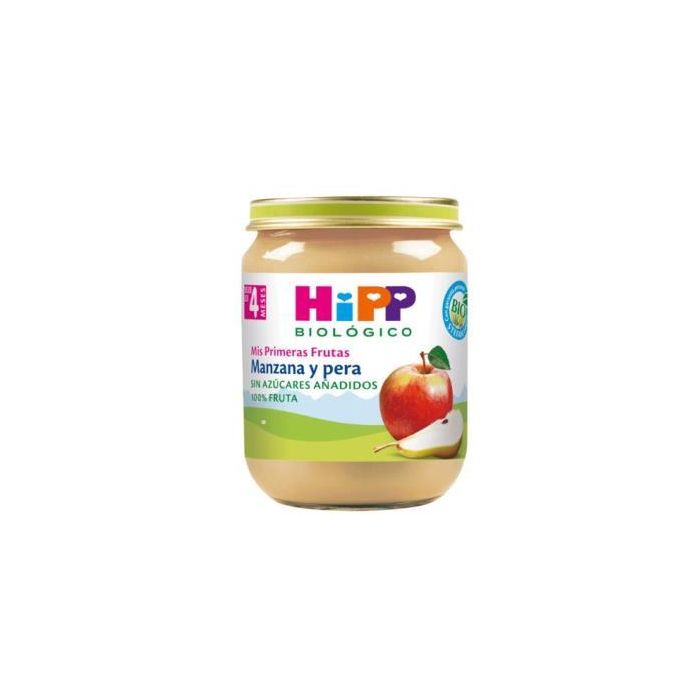 HIPP Potito de Manzana y Pera BIO para Bebés 4 Meses 125g Sin Azúcares Añadidos