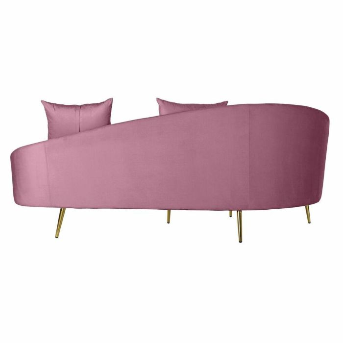 Sofa Sixties DKD Home Decor Rosa Dorado 120 x 84 x 210 cm 2