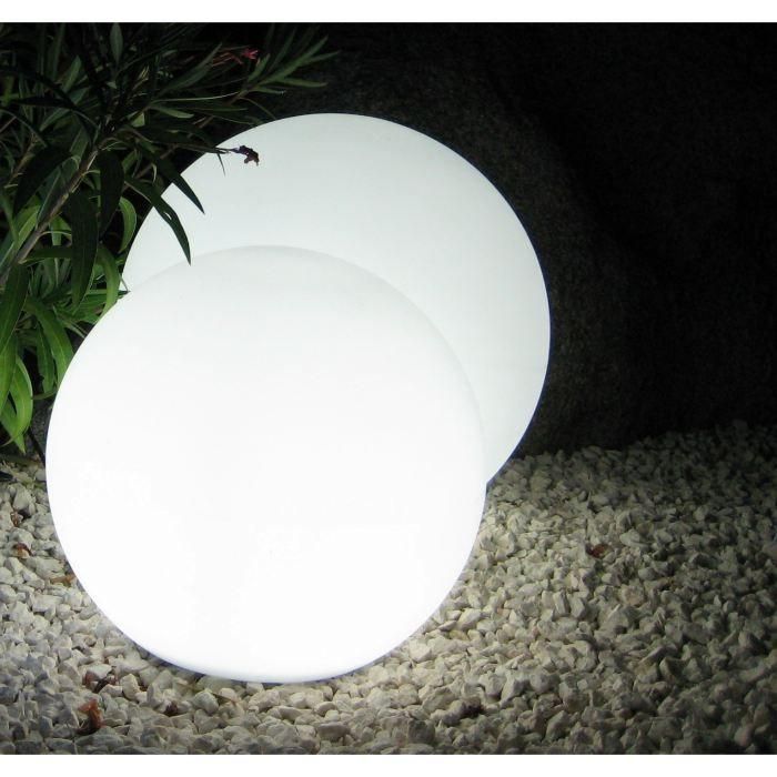 Lumisky Bola de luz LED Bobby, Lámpara de Diseño para Jardín, con cable exterior/interior, blanca fría, Ø40cm E27