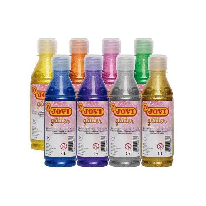 Jovi Témpera Glitter Rosa Brillante Botella De 250 mL Jovi Témpera Glitter Rosa Brillante Botella De 250 mL