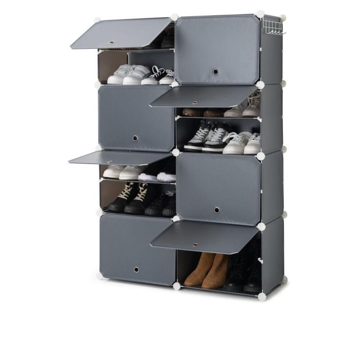 Zapatero Modular Portátil InnovaGoods Gris 11