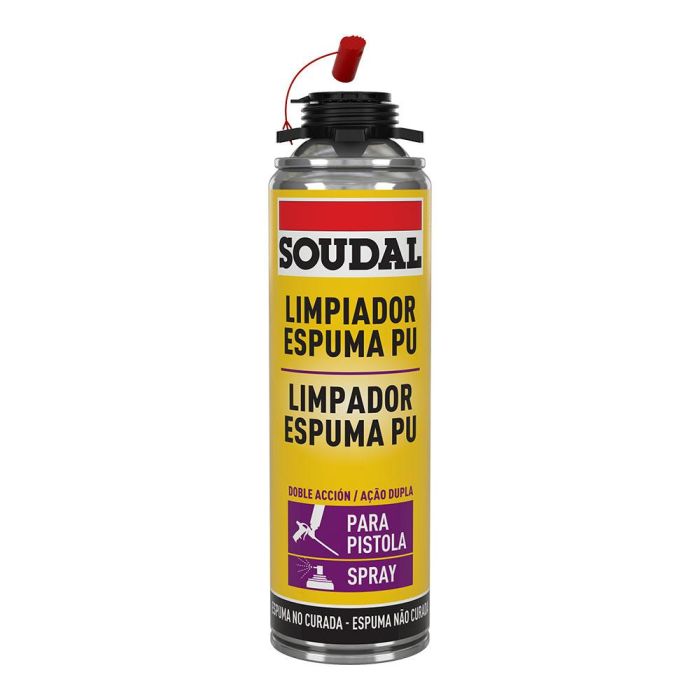 Soudal Limpiador de espuma fresca 500 ml para pistola con adaptador roscado 0 Soudal Limpiador de espuma fresca 500 ml para pistola con adaptador roscado 0