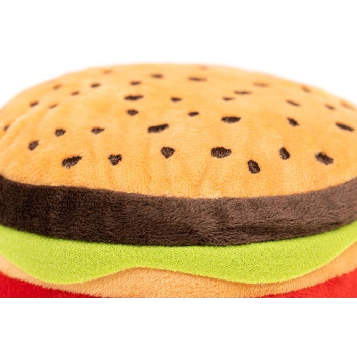 Gloria Peluche Para Perro Hamburdog Hamburguesa Blanda Con Sonido Para Perros Pequeños Y Medianos 9