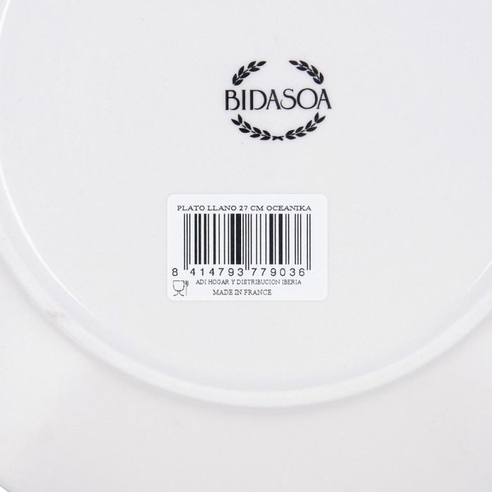 Plato Llano Porcelana Oceanika Bidasoa 27 cm 4 Plato Llano Porcelana Oceanika Bidasoa 27 cm 4