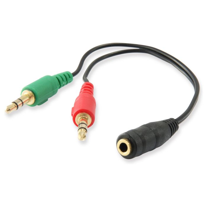 EQUIP Splitter Audiokabel 147942 3.5mm 2x St/1x Bu Negro EQUIP Splitter Audiokabel 147942 3.5mm 2x St/1x Bu Negro