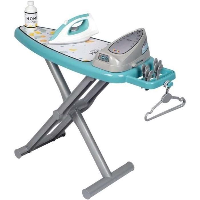 Smoby - Tabla de planchar con estación de vapor + 9 accesorios - Juegos de imitación para el hogar - Al 48 cm - Hecho en Francia - A partir de 3 años 1 Smoby - Tabla de planchar con estación de vapor + 9 accesorios - Juegos de imitación para el hogar - Al 48 cm - Hecho en Francia - A partir de 3 años 1