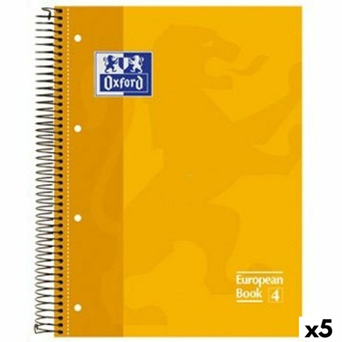 Cuaderno Oxford Classic Amarillo A4 80 Hojas (5 Unidades) 0 Cuaderno Oxford Classic Amarillo A4 80 Hojas (5 Unidades) 0