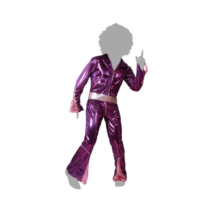 Disfraz Disco Hombre Adulto Fucsia Con Cinturón M-L 4 Disfraz Disco Hombre Adulto Fucsia Con Cinturón M-L 4