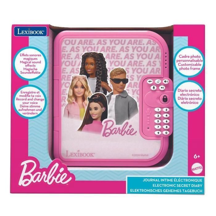 Lexibook Cuaderno Diario Secreto Electrónico Barbi con Código Secreto, Efectos de Luces y Sonido, Edad 3+, 24,1x6,5x18 cm 2 Lexibook Cuaderno Diario Secreto Electrónico Barbi con Código Secreto, Efectos de Luces y Sonido, Edad 3+, 24,1x6,5x18 cm 2